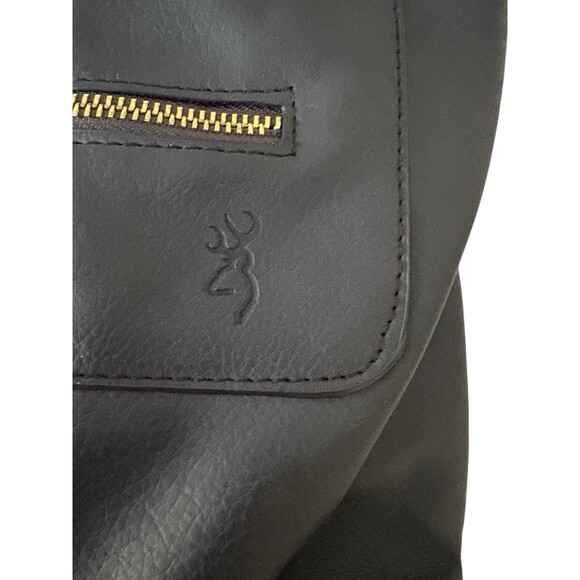 Browning Concealed Carry Black Shoulder Bag Easy Access Gun Holder Vegan Leather - Picture 4 of 14